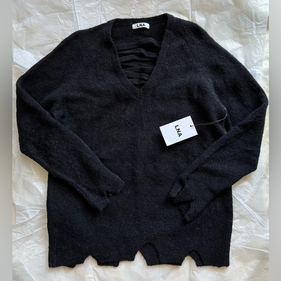 NWT LNA x Revolve Ziggy Alpaca Sweater in Black - Picture 3 of 5
